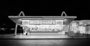 The oldest operating McDonald's restaurant in the world in Downey, Los Angeles, California, USA